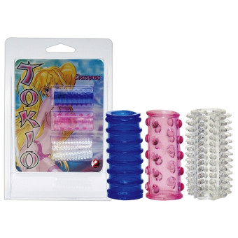 Setul de mansoane pentru penis Tokio Sleeves Silicone