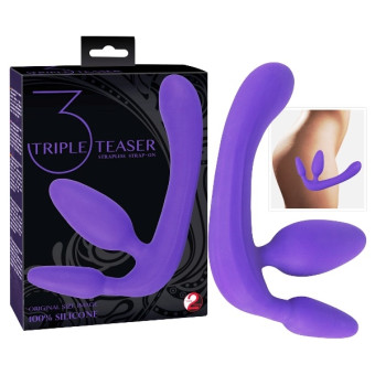 Strapon strapless Triple Teaser 20cm