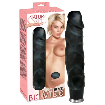 Vibratorul mare piele naturală neagră Nature Skin Big Vibe Black