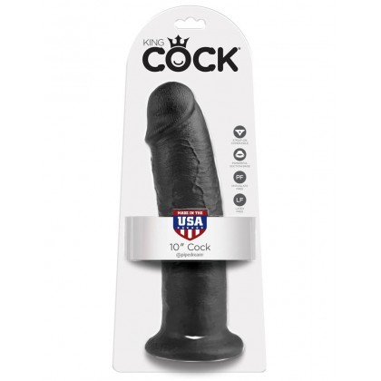 Dildo King Cock negru 25.4 cm