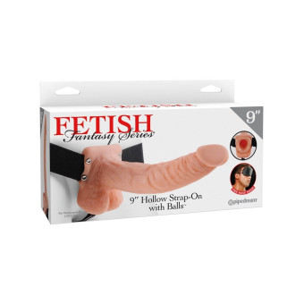Fetish Fantasy Series  9 Hollow Strap-On with Balls Flesh