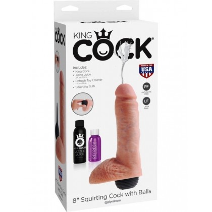 Dildo cu ejaculare King Cock Squirting 20cm