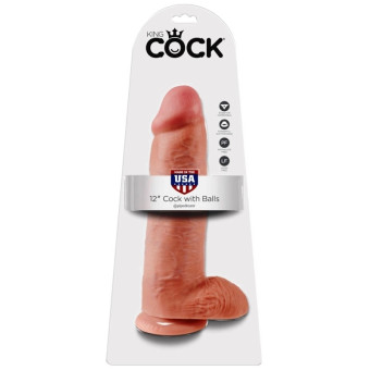 Dildo cu testicule King Cock 30cm