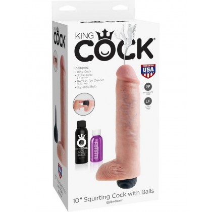 Dildo cu ejaculare King Cock Squirting 25.4cm / ambalaj