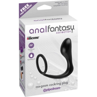 AFC-Ass-Gasm Cockring Plug Black