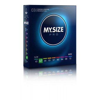 Prezervative My Size Pro 47 mm 3 buc | Sexshop Online Xtoys.ro