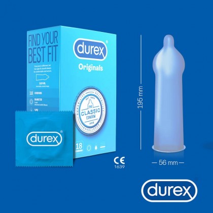 Prezervative Durex Classic 18 bucati / lungime