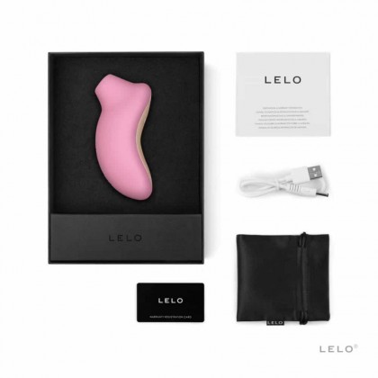 Vibrostimulator clitoridian cu vacuum Lelo Sona pink 1