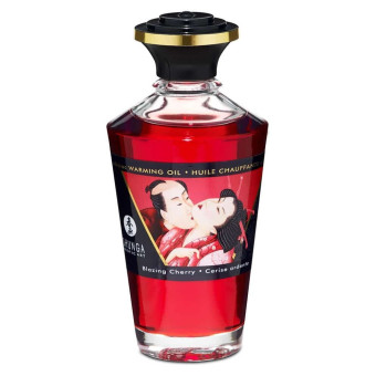 Ulei de masaj cu efect de incalzire Shunga cu aroma de cirese 100 ml