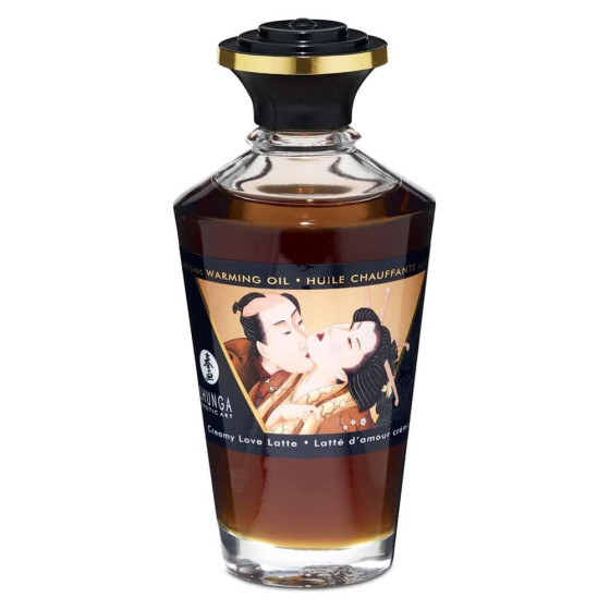 Ulei de masaj cu efect de incalzire SHUNGA cu aroma de crema de lapte 100 ml | xtoys.ro