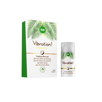 Gel lubrifiant Intt Vibration vegan cu aroma de cocos 15 ml