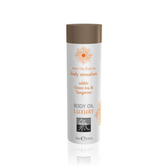 Ulei masaj comestibil Shiatsu Luxury ceai verde si mandarina 75 ml