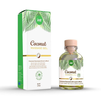 Gel masaj si lubrifiant vegan 2 in 1 Intt cocos 30 ml