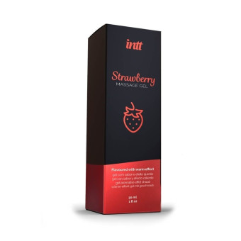Gel masaj si lubrifiant 2 in 1 Intt Capsuni 30 ml