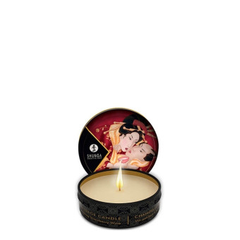 Mini lumanare de masaj si ambient SHUNGA cu aroma de capsuni 30 ml | xtoys.ro