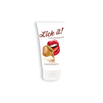 Gel masaj si lubrifiant vegan 2 in 1 Lick it ciocolata 50 ml