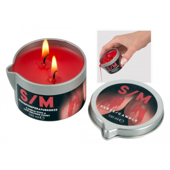 Lumanare rosie parafina BDSM 100 ml | xtoys.ro