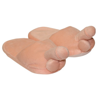 Papuci de casa din plus natur in forma de penis One Size | xtoys.ro