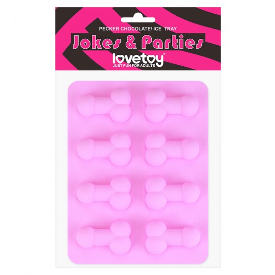 Forme pentru gheata Lovetoy din silicon roz 8 buc