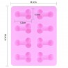 Forme pentru gheata Lovetoy din silicon roz 8 buc