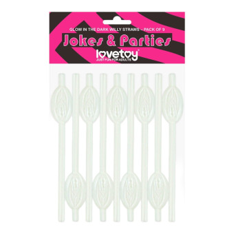 Set 9 paie de baut fosforescente Lovetoy in forma de pussy | xtoys.ro