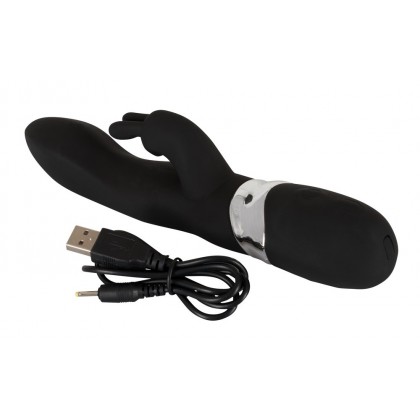 Vibrator Rabbit Smile Blacky USB 21 cm