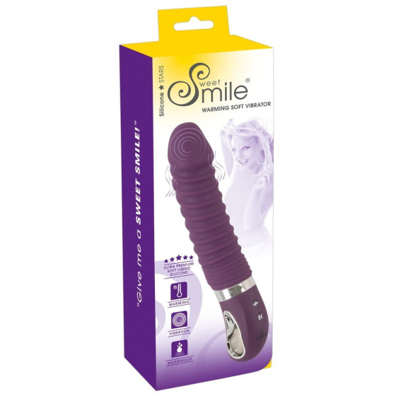 Vibrator Smile Soft Warming mov 23,5 cm