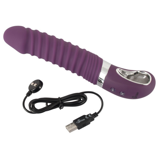 Vibrator Smile Soft Warming mov 23,5 cm