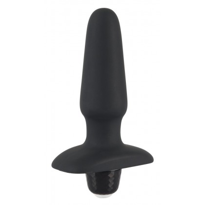 Vibrator anal Smile Butt Plug negru 14 cm