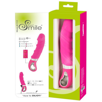 Vibrator Smile Soft Warming roz 22,8 cm