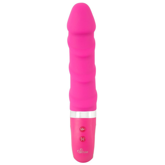 Vibrator Smile Soft Warming roz 22,8 cm
