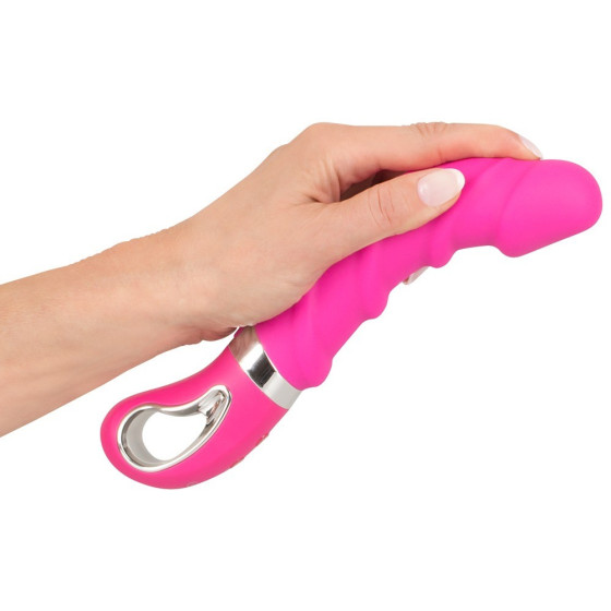Vibrator Smile Soft Warming roz 22,8 cm