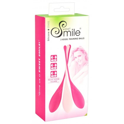 Set 3 bile vaginale Smile 3 Kegel roz