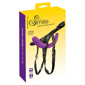 Strap on dublu Smile Super Soft mov