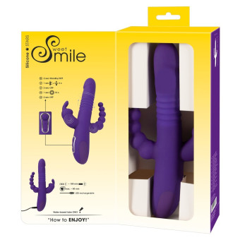 Vibrator Rabbit Smile Triple Thrusting Pearl 26 cm