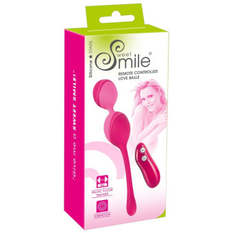 Bile vaginale cu vibratii remote Smile Love Balls 82 gr