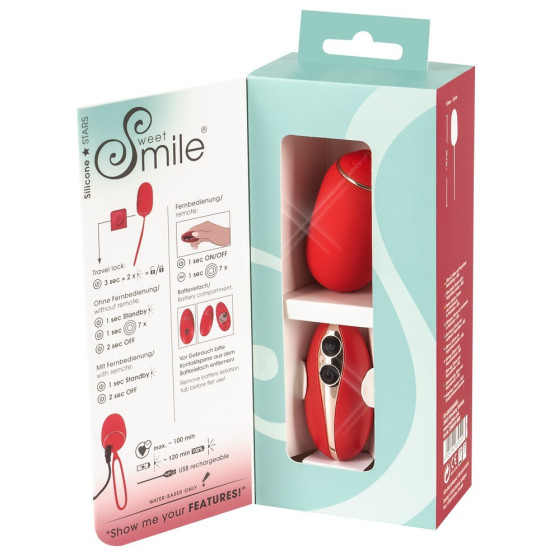 Ou vibrator Smile Love Ball RC rosu