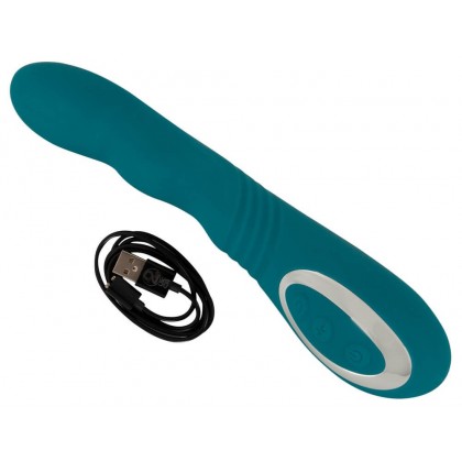 Vibrator punct G cu cap rotativ Smile Rotating G-Spot verde