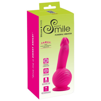 Dildo cu vibratii Smile Powerfull 2 motorase 19 cm