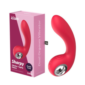 Vibrator punctul G Chisa Sharpy 17,8 cm rosu