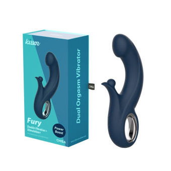 Vibrostimulator clitoridian cu pulsatii si stimulare punct G Chisa Fury