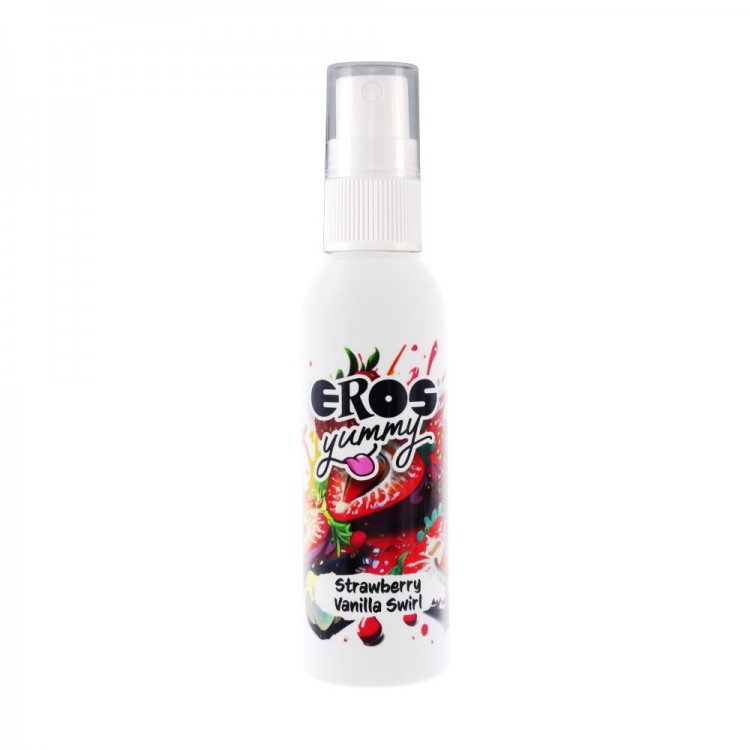 Spray pentru zone intime Eros Yummy cu aroma de vanilie si capsuni 50 ml