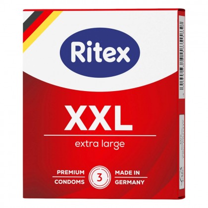Prezervative Extra Large Ritex XXL lubrifiate 3 buc