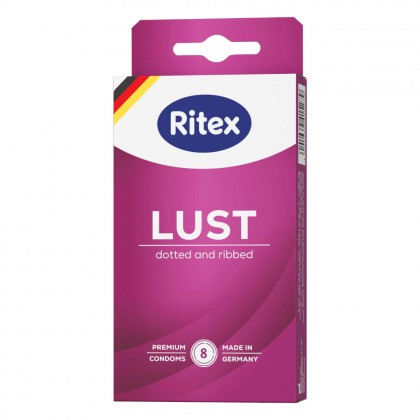 Prezervative Ritex Lust cu striatii si nervuri 8 buc