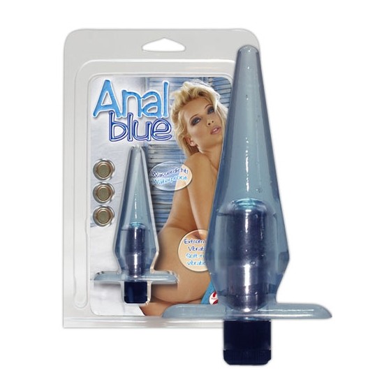 Anal Blue Vibrating Plug 11cm