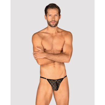 Chiloti tanga barbati Severio One Size negru