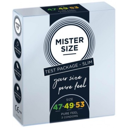 Set 3 prezervative Mister Size 47-49-53 mm