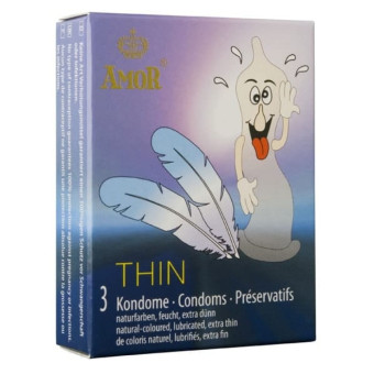 Prezervative subtiri Amor Thin 3 buc