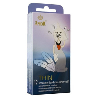 Prezervative subtiri Amor Thin 12 buc
