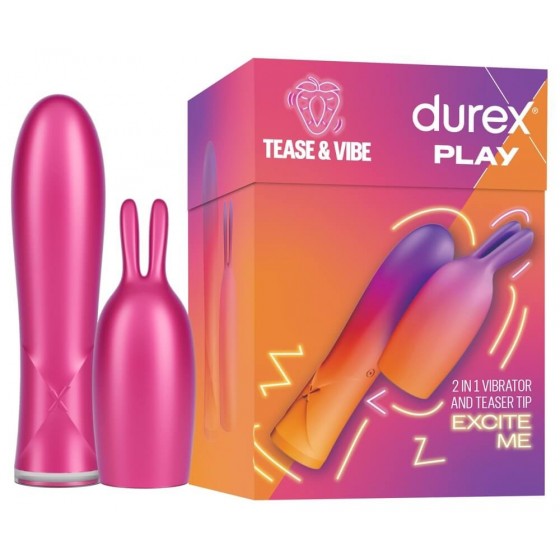 Vibrator dual Durex Tease and Vibe 10,5 cm